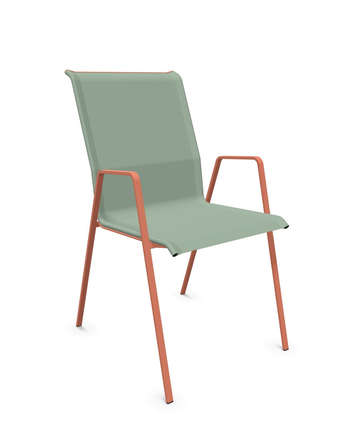 Schaffner Luzern Fauteuil repas empilable Vert Crème 26 Terracotta 84 