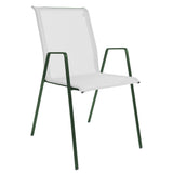 Schaffner Luzern Fauteuil repas empilable Vert sapin 66 Blanc 90 