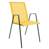 Schaffner Luzern Fauteuil repas empilable Vert sapin 66 Jaune 11 