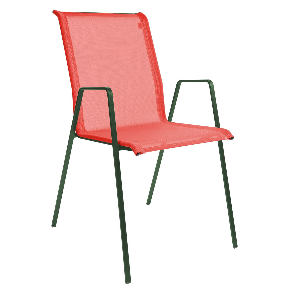 Schaffner Luzern Fauteuil repas empilable Vert sapin 66 Rouge 30 