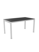 Schaffner Luzern table repas 140x80cm Anthracite 77 Blanc 90 