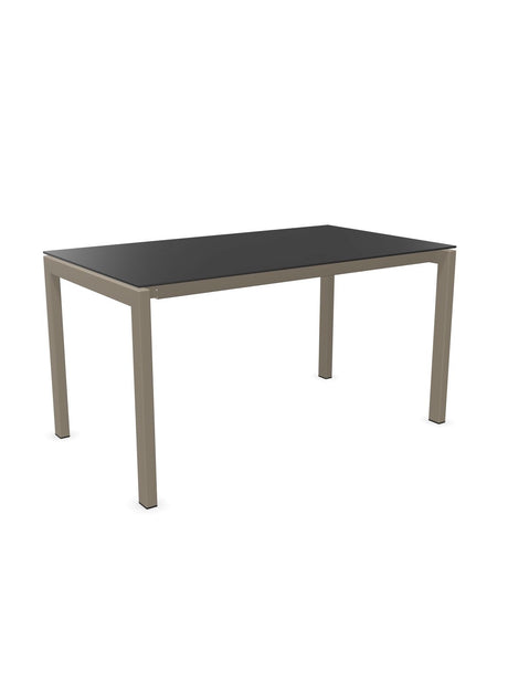 Schaffner Luzern table repas 140x80cm Anthracite 77 Champagne 85 