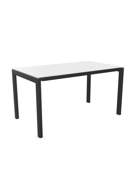 Schaffner Luzern table repas 140x80cm Blanc 90 Anthracite 77 
