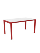 Schaffner Luzern table repas 140x80cm Blanc 90 Rouge 30 