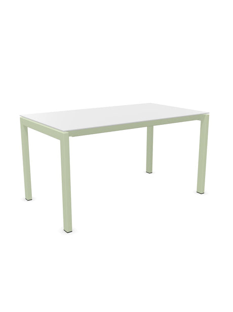 Schaffner Luzern table repas 140x80cm Blanc 90 Vert Pastel 64 