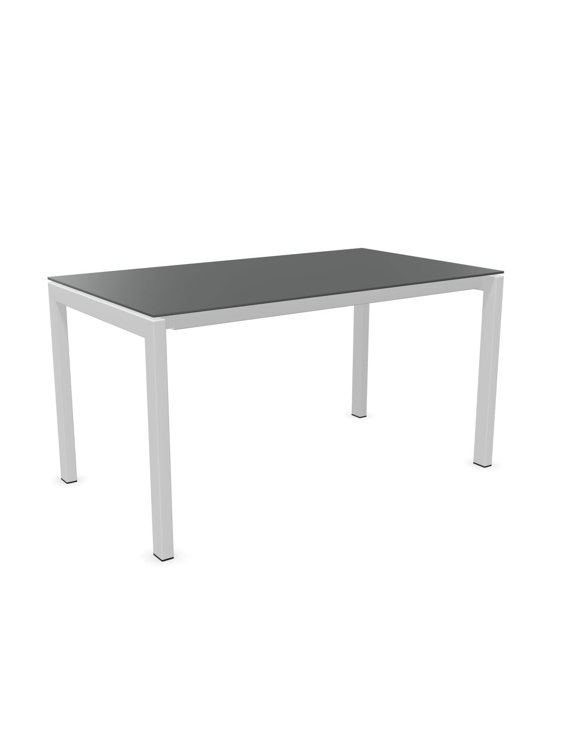 Schaffner Luzern table repas 140x80cm Graphite 73 Blanc 90 