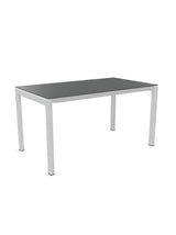 Schaffner Luzern table repas 140x80cm Graphite 73 Blanc 90 