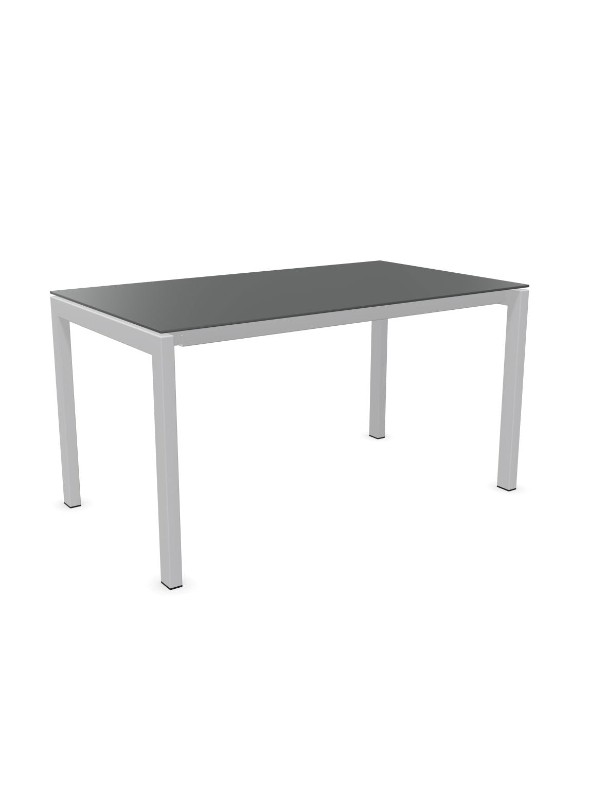 Schaffner Luzern table repas 140x80cm Graphite 73 Gris argent 78 