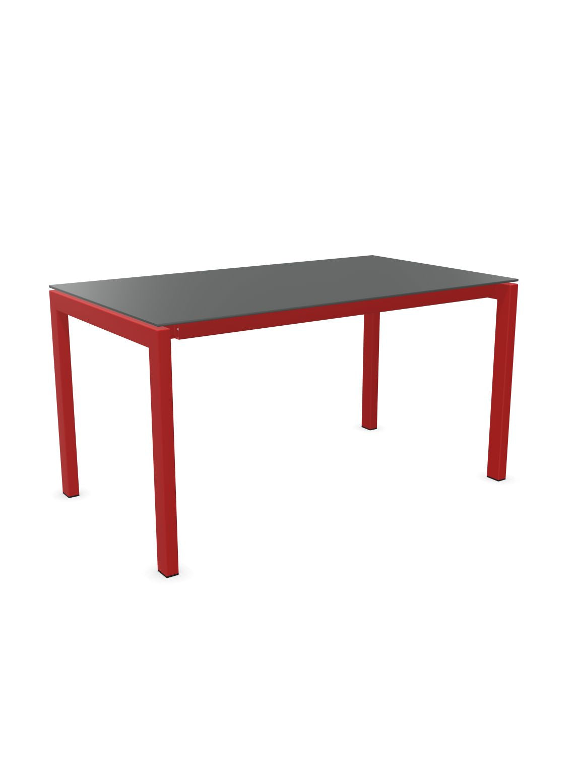 Schaffner Luzern table repas 140x80cm Graphite 73 Rouge 30 