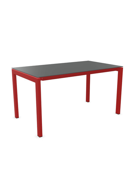 Schaffner Luzern table repas 140x80cm Graphite 73 Rouge 30 
