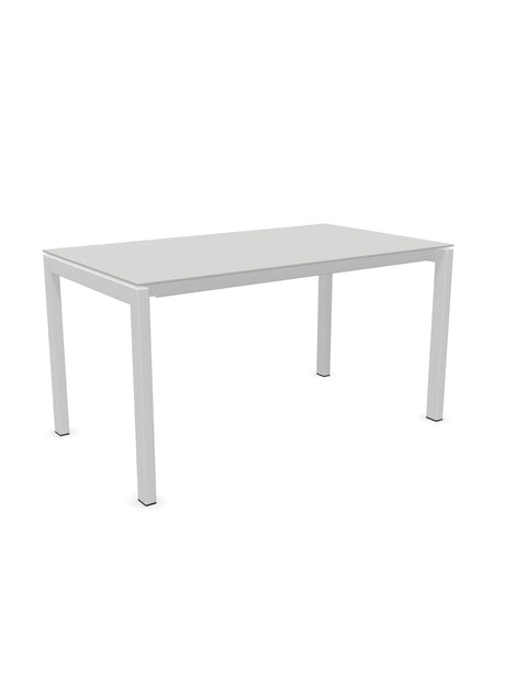 Schaffner Luzern table repas 140x80cm Gris Argent 78 Blanc 90 