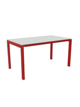Schaffner Luzern table repas 140x80cm Gris Argent 78 Rouge 30 