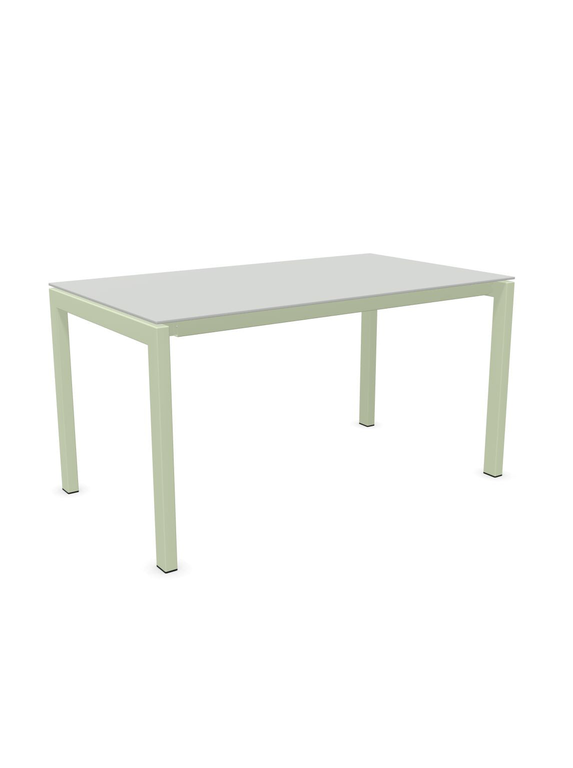 Schaffner Luzern table repas 140x80cm Gris Argent 78 Vert Pastel 64 