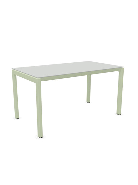Schaffner Luzern table repas 140x80cm Gris Argent 78 Vert Pastel 64 