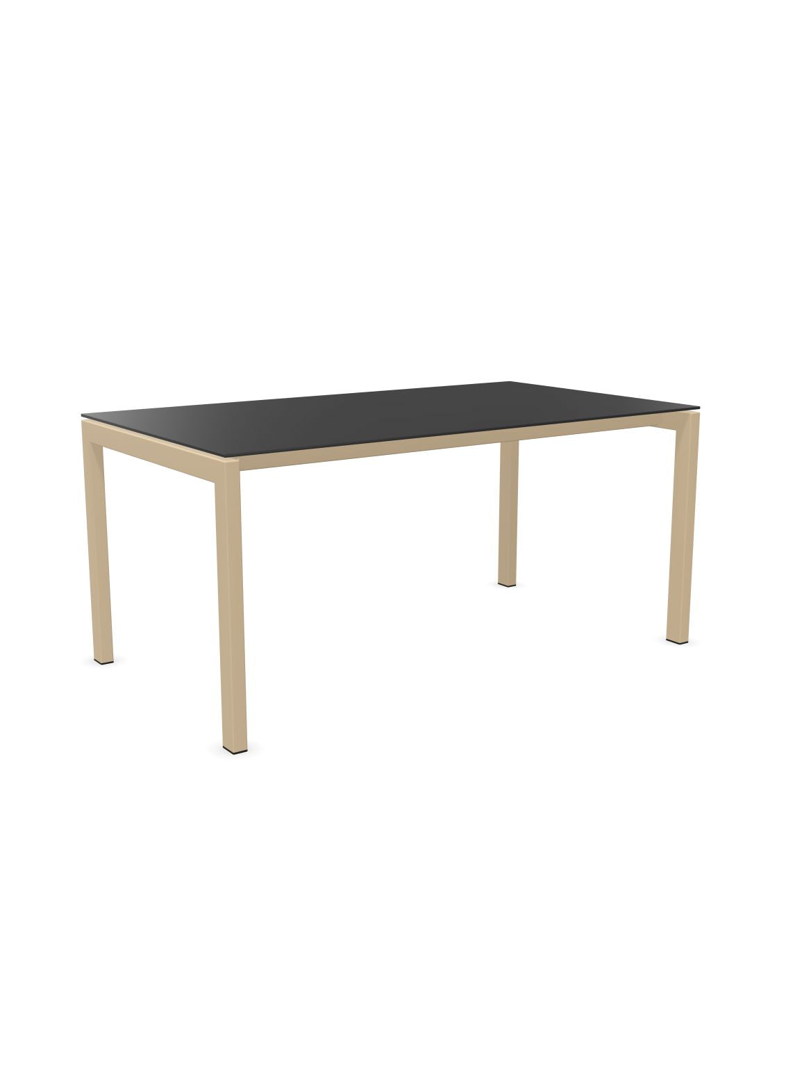 Schaffner Luzern table repas 160x90cm Anthracite 77 Marron Pastel 83 