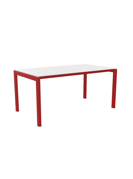 Schaffner Luzern table repas 160x90cm Blanc 90 Rouge 30 