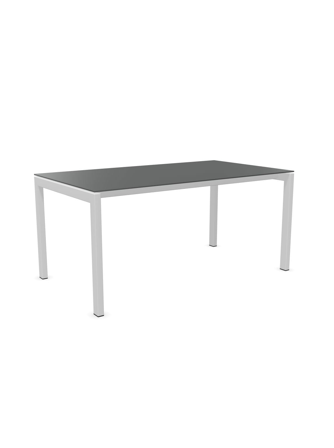 Schaffner Luzern table repas 160x90cm Graphite 73 Blanc 90 