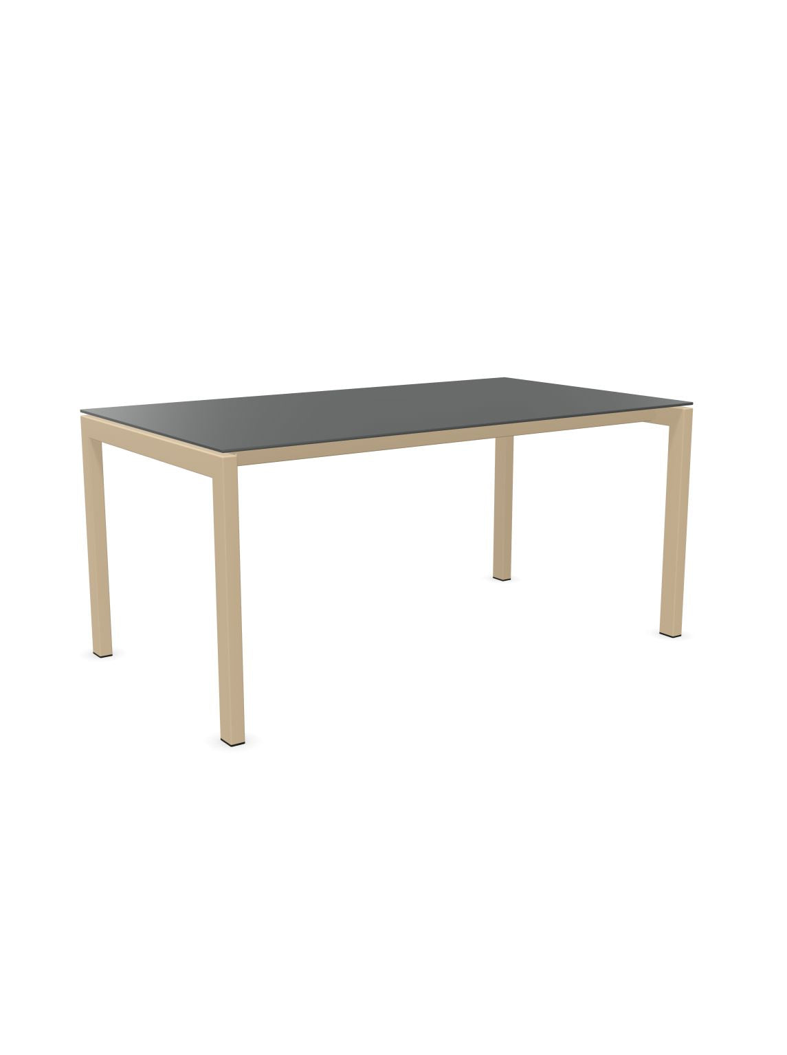 Schaffner Luzern table repas 160x90cm Graphite 73 Marron Pastel 83 