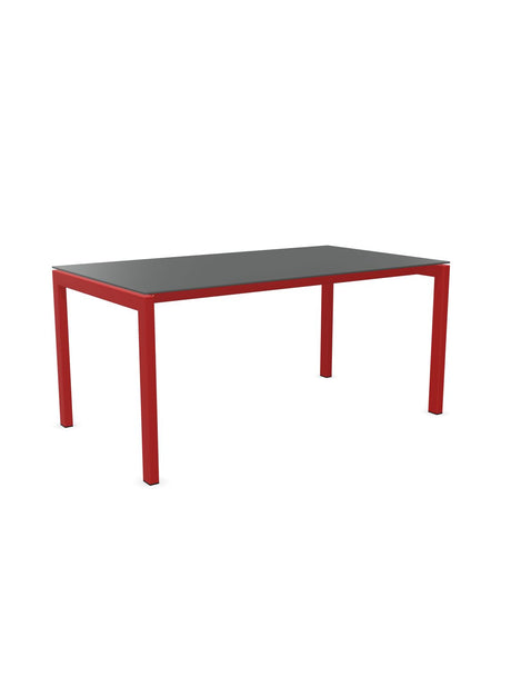 Schaffner Luzern table repas 160x90cm Graphite 73 Rouge 30 