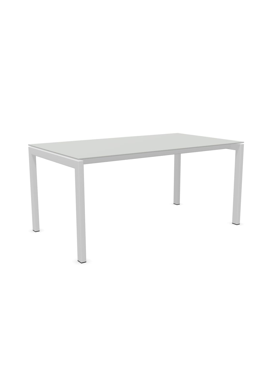 Schaffner Luzern table repas 160x90cm Gris Argent 78 Blanc 90 