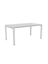 Schaffner Luzern table repas 160x90cm Gris Argent 78 Blanc 90 