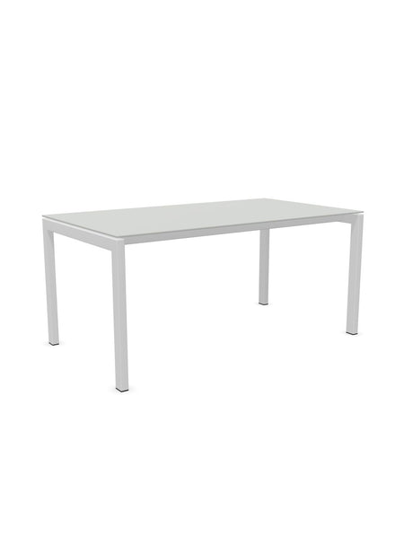 Schaffner Luzern table repas 160x90cm Gris Argent 78 Blanc 90 
