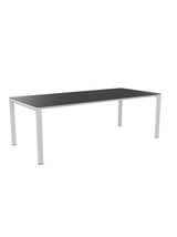 Schaffner Luzern table repas 220x100cm Anthracite 77 Blanc 90 