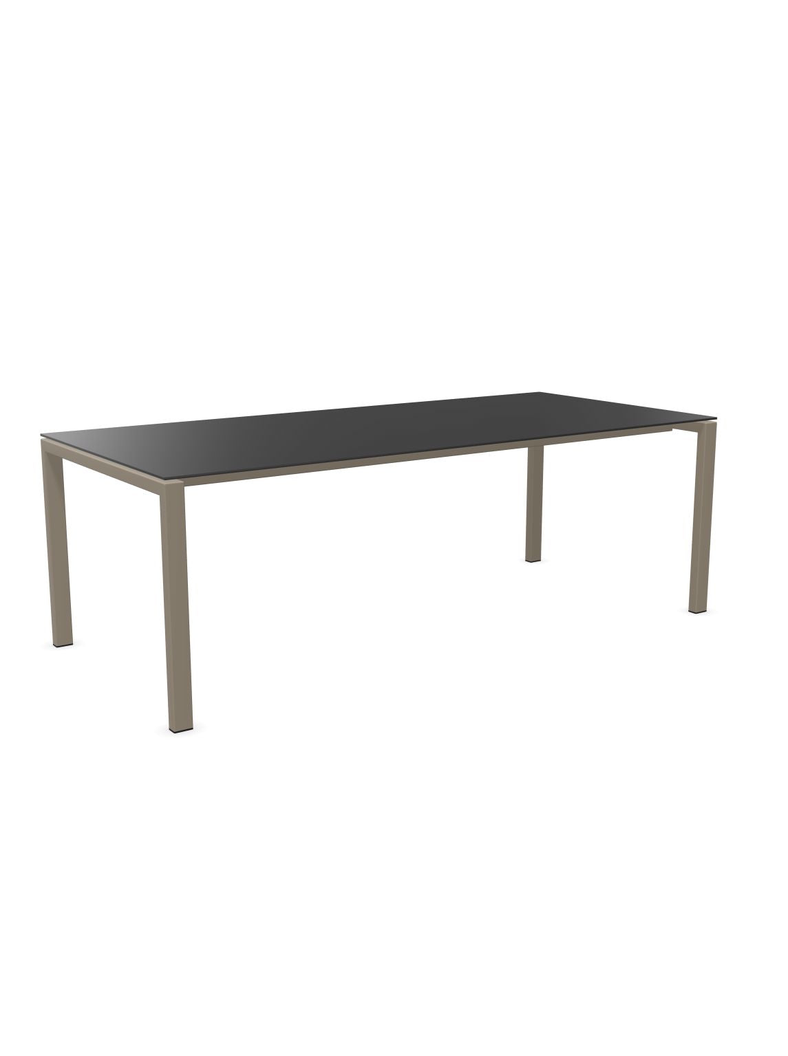 Schaffner Luzern table repas 220x100cm Anthracite 77 Champagne 85 