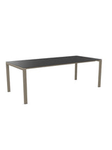 Schaffner Luzern table repas 220x100cm Anthracite 77 Champagne 85 