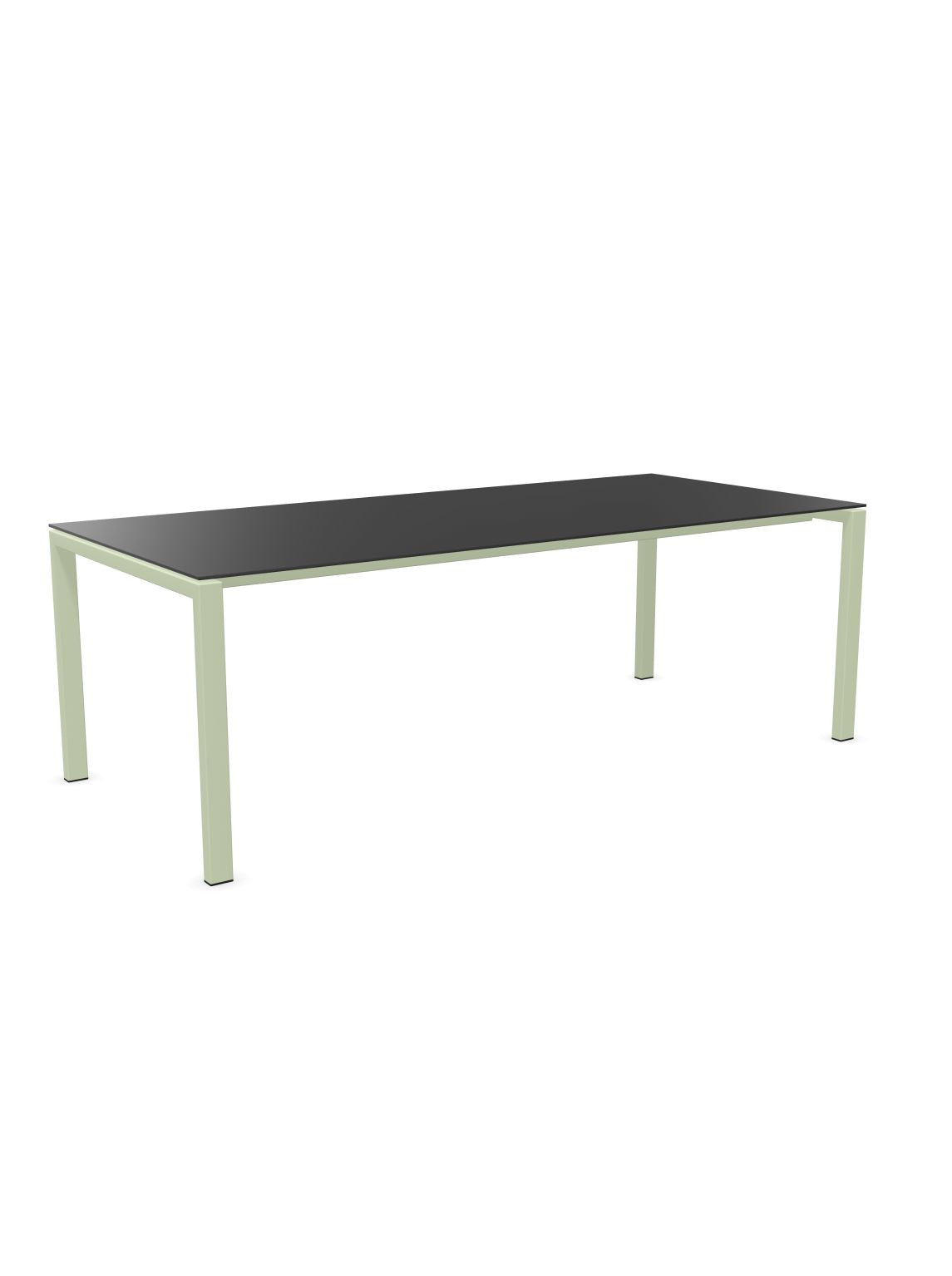 Schaffner Luzern table repas 220x100cm Anthracite 77 Vert Pastel 64 
