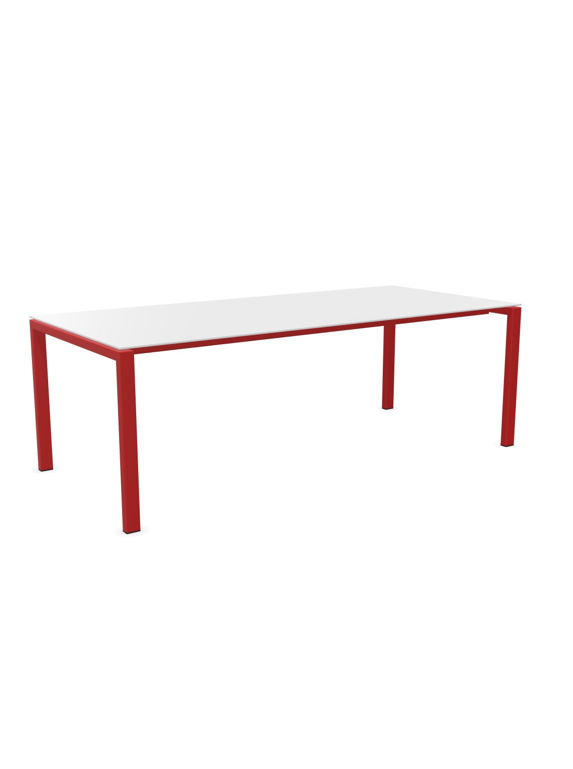 Schaffner Luzern table repas 220x100cm Blanc 90 Rouge 30 