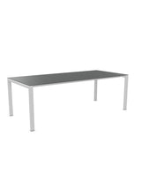 Schaffner Luzern table repas 220x100cm Graphite 73 Blanc 90 