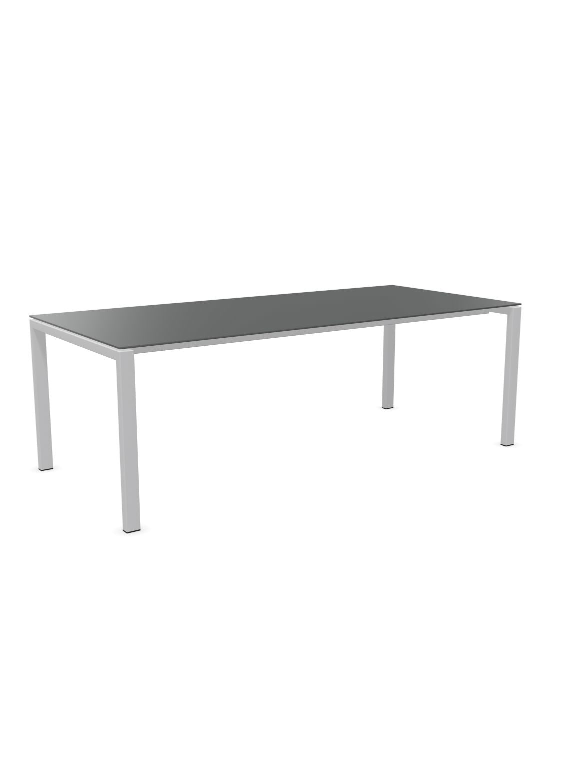 Schaffner Luzern table repas 220x100cm Graphite 73 Gris argent 78 