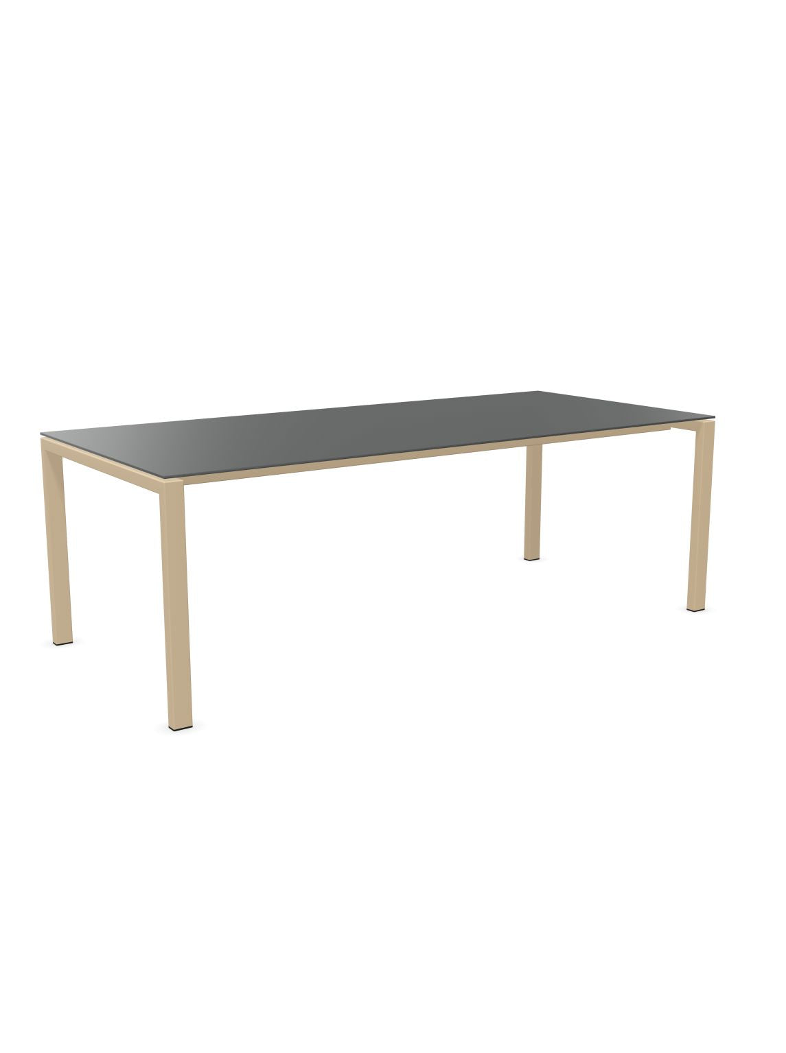 Schaffner Luzern table repas 220x100cm Graphite 73 Marron Pastel 83 