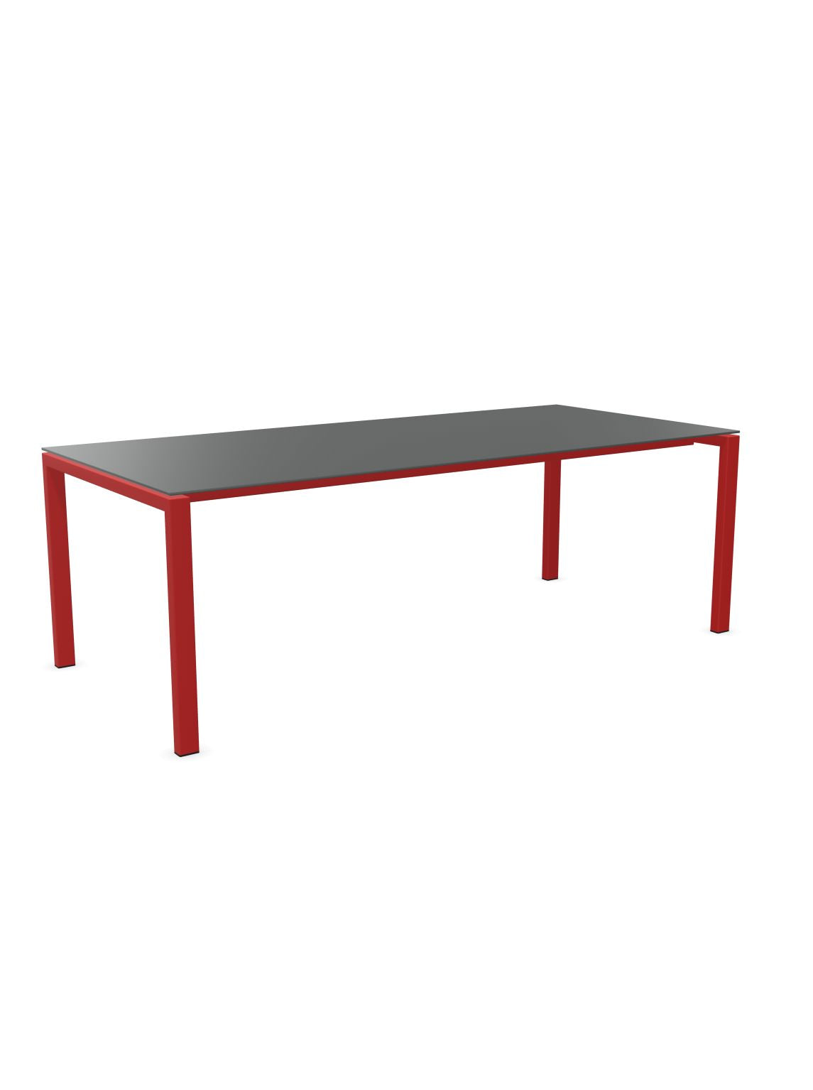 Schaffner Luzern table repas 220x100cm Graphite 73 Rouge 30 