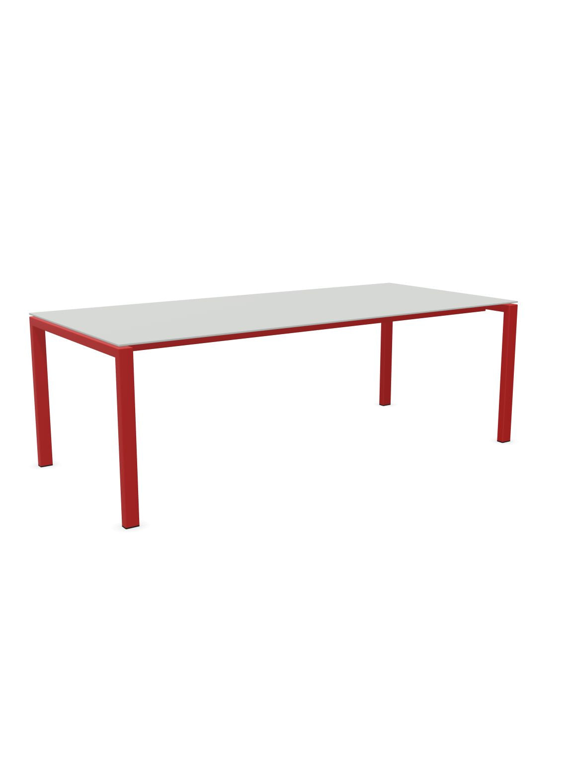 Schaffner Luzern table repas 220x100cm Gris Argent 78 Rouge 30 