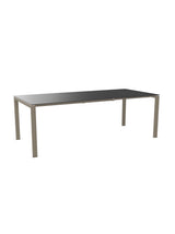 Schaffner Luzern table repas extensible 160/220x100cm Anthracite 77 Champagne 85 