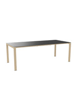 Schaffner Luzern table repas extensible 160/220x100cm Anthracite 77 Marron Pastel 83 