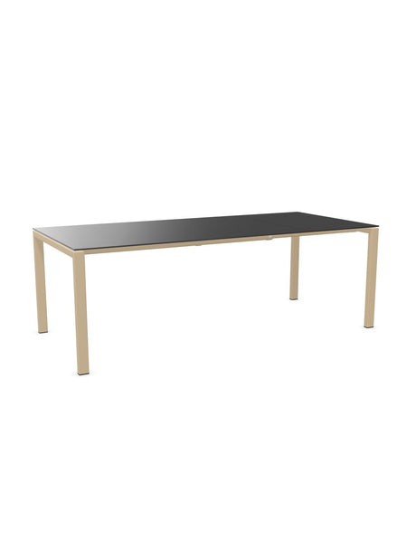 Schaffner Luzern table repas extensible 160/220x100cm Anthracite 77 Marron Pastel 83 