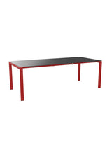 Schaffner Luzern table repas extensible 160/220x100cm Anthracite 77 Rouge 30 