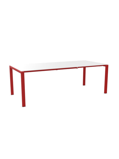 Schaffner Luzern table repas extensible 160/220x100cm Blanc 90 Rouge 30 