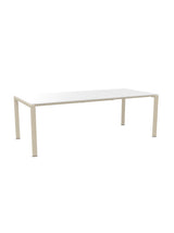Schaffner Luzern table repas extensible 160/220x100cm Blanc 90 Sable Pastel 15 