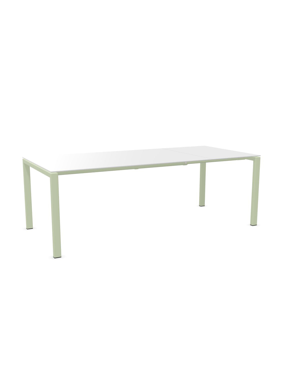 Schaffner Luzern table repas extensible 160/220x100cm Blanc 90 Vert Pastel 64 