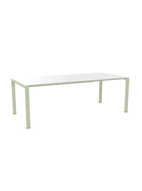 Schaffner Luzern table repas extensible 160/220x100cm Blanc 90 Vert Pastel 64 