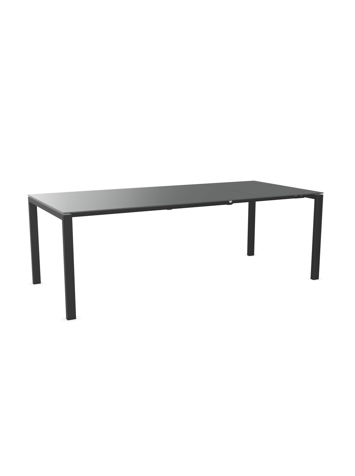 Schaffner Luzern table repas extensible 160/220x100cm Graphite 73 Anthracite 77 