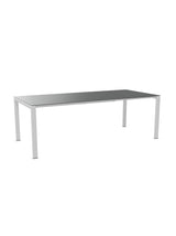 Schaffner Luzern table repas extensible 160/220x100cm Graphite 73 Blanc 90 