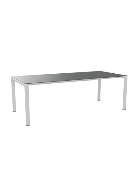 Schaffner Luzern table repas extensible 160/220x100cm Graphite 73 Blanc 90 