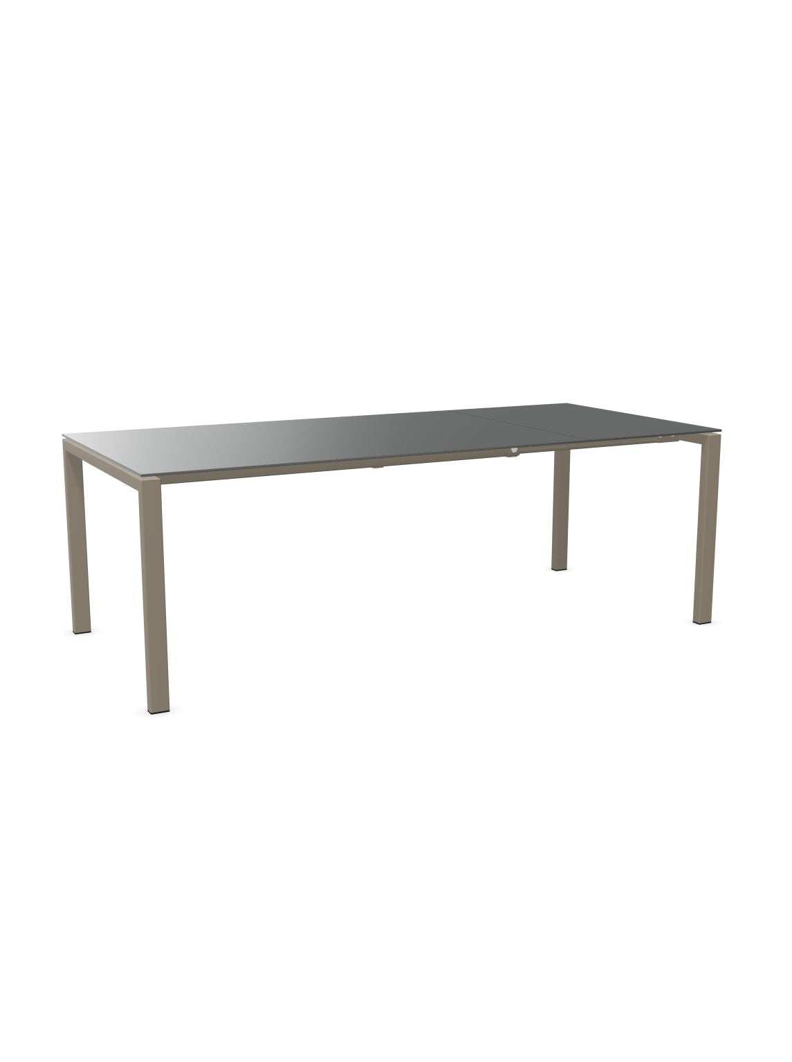 Schaffner Luzern table repas extensible 160/220x100cm Graphite 73 Champagne 85 