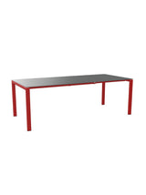 Schaffner Luzern table repas extensible 160/220x100cm Graphite 73 Rouge 30 