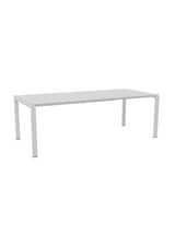 Schaffner Luzern table repas extensible 160/220x100cm Gris Argent 78 Blanc 90 